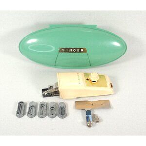 Singer Buttonholer Green "Jetson" Clamshell for Low Shank Singer Sewing Machines